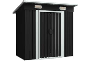 Susany Gartenschuppen Gerätehaus Gerätehäuser Mit 2 Entlüftungsöffnungen, jeweils mit Einer Größe von 23 x 10 cm,Geräteschuppen Gartenhaus Schuppen Metallgerätehaus 190 x 124 x 181 cm