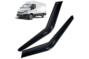 PINOCHUKKA COMPATIBLE WITH IVECO DAILY [2014-2018] Wind Deflectors Smoke Rain Deflectors Front 2 Pieces (Left + Right) [Stick-on]