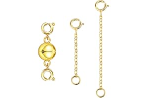 ALEXCRAFT 925 or à ressort pour collier bracelets boucles de connexion, 14K plaqué or connecteur magnétique chaîne fabrication de bijoux