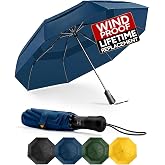 Chakipee Windproof Umbrella &ndash; Windproof Folding Umbrella, Men's Automatic Portable Compact Travel Umbrella, 210T Fabric, Doub