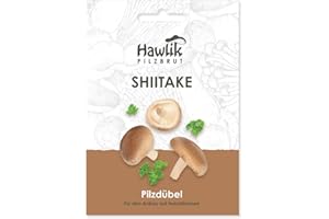 Hawlik Pilzbrut - Cultivar setas shiitake en madera y troncos - Semillas de setas (micelios) - cultivar setas frescas fácilmente - 20 tacos de setas con micelio para cultivar en madera