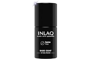 ‎INLAQ INLAQ® HEMA Free Baza Hybrydowa - Base Coat do Pielęgnacji Paznokci | Base Coat do Lakieru do Paznokci UV - Hard Gel do Paznokci, Żel Bazowy 6 ml