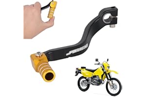ANXIN Motorrad Schalthebel Pedal Klappschalthebel Klappbarer CNC für DRZ400S DRZ400 S SM DRZ400SM DRZ400E 2000–2019 RMX250 1989–1998 Gold
