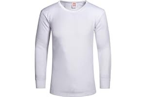 ITRAT® Mens Thermal Underwear Vests Long Sleeve Tops, Thermal T-Shirt Warm Underlayer Winter Thermals Base Layer Clothing Men Vest Top Size S-XXL