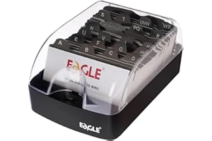 Eagle Boîte à cartes de visite, bouton-poussoir, stockage jusqu'à 350 cartes