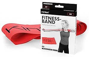 Kintex banda de fitness, 2,5 m x 15 cm, cinta de gimnasia en 7 resistencias, 100% látex, cinta de entrenamiento transportable