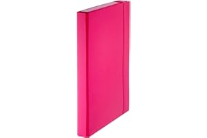 euro-cart IRIS Cartella Portaprogetti con Elastico Piatto, Dorso 3 cm, Azalea