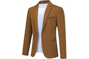 Allthemen Blazer Homme Veste de Costume Slim Fit Un Bouton Veston Blazer Homme Casual Elégant Formel pour Mariage Business Soirée