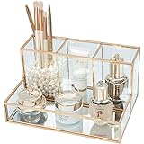 HARLIANGXY Porta Pennelli da Trucco in Vetro, Organizer per Cosmetici, Organizer da Scrivania, Porta pennelli cosmetico, Port