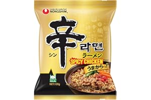 ‎NONGSHIM Nong Shim Instantnudeln Shin Ramyun Chicken - Koreanische Ramen Nudelsuppe mit Huhn scharf - schnelle Zubereitung - 20er Vorteilspack à 120g