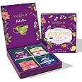 VAHDAM, Assorted New Year Tea Gift Set | Classic Hoilday Gift Box - 24 Unique Flavor in Individually Wrapped Pyramid Tea Bags | New Year Presents for Women, Men & Adults