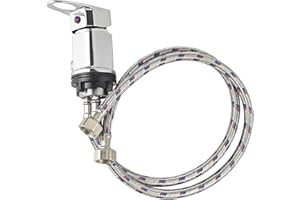 JJQIEOSJEOG Poignée Unique Robinet Douche pour Lit de Shampoing, Mitigeur Douche en Alliage de Cuivre de 1/2 Pouces, Mitigeur Chaud-Froid Robinet de Douche pour EVier, Bol De Shampoing, Camping-Car (Argent)