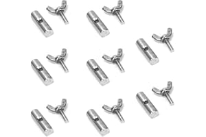 Ruimou Lot de 8 butées de Rail d'auvent cylindriques en Acier Inoxydable de 8 mm, Accessoires pour Voiture, Camping-Car, Yacht, Rail d'auvent extérieur (8 x 25 mm)