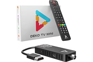 DEKO TV Mini Decodificador TDT HD 2024 Stick - Sintonizador TDT HD DVB-T2 USB - Receptor TDT HD - Descodificador Digital para TV TDT Television - TDT HDMI