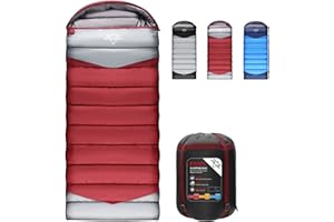 ETGLCOZY Sleeping Bags for Adults Kids, Ultralight Compact w/Compression Sack for Warm & Cold Weather Camping Essentials for Backpacking Hiking Travel Indoor - Unisex Boy Girl Man Woman
