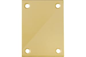 BARY Polished Brass Screw on Flat Plate Blank Escutcheon