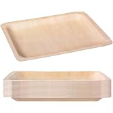 Gr&auml;we - 25 Disposable Wooden Plates Rectangular 26.5 x 21.5 cm