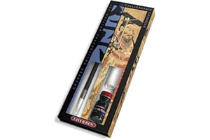 Herbin 28109T - Kit Calligrafia cinese include un pennello cinese, un foglio di carta cinese, un flacone di inchiostro di china e istruzioni