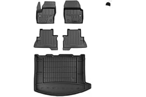 ‎M MOTOS M MOTOS Satz Gummifußmatten und Kofferraummatten für Ford Kuga II 2013-2019 Verbessern Sie Ihren Reisekomfort mit Antirutschmatte Auto 3D- Allwetter fußmatten Auto, Schutz vor Verschmutzung