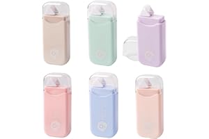 ZYDYRX 6 Pezzi Rullo Colla Bifacciale Colla Fotografica Colla a Rullo Con Punti 6 Colori Rotoli Biadesivi per Scrapbooking Album Card Making Crafts