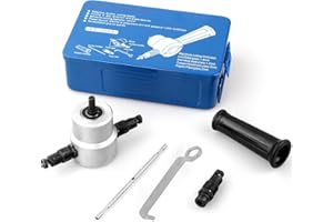 Blanketswarm Doble Cabeza Metal Hoja Nibbler Cortador Perforar Adjunto archivo con Llave inglesa, Partes y Poseedor (Hierro Caja)