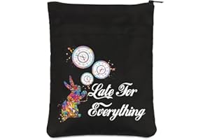 PLITI PLIT Alice Pochette de protection pour livre Motif lapin blanc