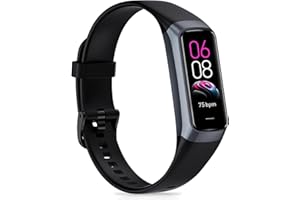Fitness Tracker with Heart Rate Monitor, Step Counter, Sleep Monitor Calorie Tracking, Activity Tracker with 1.1&quot; AMOLED Touch Color Screen, Waterproof Step Tracker for Android iPhon Women Men, Black3.6 out of 5 stars 37AED 99.99