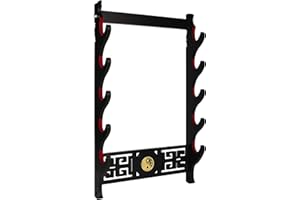 Dfdvye Support mural Katana à 5 niveaux en velours rembourré pour sabre laser Wakizashi