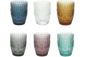 Tognana Juego de 6 vasos Iónico, 280 cc, cristal, multicolor