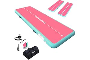 RISINGUKST Air Met Track - Colchoneta de gimnasia artística 2m/3m/4m/5m/6m Colchoneta inflable para gimnasia 10/15/20cm deportiva con bomba para ejercicio/yoga/gimnasio