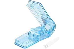 DAIUNI Taglia Pillole Dividi Pastiglie per Farmaci Piccole Compresse, Separatore di Pillole con Lama per Spaccare e Portare con te Farmaco Quotidiano, Blu.