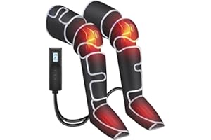 COMFIER Masseur de jambes pour la circulation sanguine et le soulagement de la douleur, masseur de jambes avec chaleur,3 réglages de chaleur et 3 intensités,cadeau de Thanksgiving