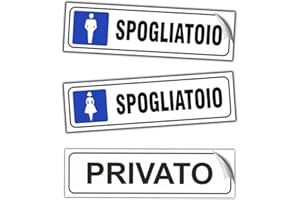 EVM Eticchette SPOGLIATOIO UOMO + DONNA + PRIVATO Segnaletica Targhetta in PVC Morbido laminato Opaco Adesivo impermeabile Porte Locali Ufficcio 15x4cm 3pz.
