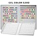 Anself 216/120 Colors Nail Gel Polish Display Chart with Tips Nail Polish Color Card Chart