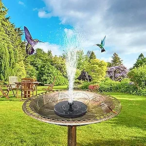 Priyadarshi Solar Powered Bird Bath Fountain Panel Kit Outdoor Watering Submersible Water Pump for Pond, Pool, Garden, Fish Tank, Aquarium