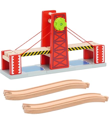 Mirthben Kit de rails en bois, compatible avec tous les accessoires de chemin de fer en bois et rails en bois, kit d'extension pour modélisme, jeu créatif pour les enfants à partir