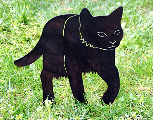 Beetstecker Katze Gartenstecker Dekostecker Metall H 30 cm