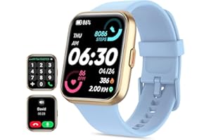 Tensky Smartwatch Uomo 1.7'' Donna Orologio con Effettua e Risposta Chiamate,Alexa Integrato, 100+ Modalità Sportive,SpO2, Cardiofrequenzimetro, Monitor del Sonno,Impermeabile IP68, per Android/iOS