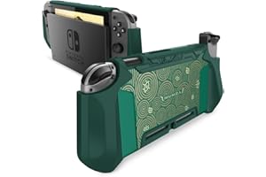 Mumba Coque pour Nintendo Switch [Blade] Poignée en TPU Étui de Protection Ergonomique Compatible avec Console Nintendo Switch et Contrôleur Joy-Con (Viridien)