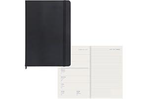 Idena 11052 - Agenda 2024, DIN A5, noir, 192 pages, 1 semaine sur 1 page, agenda, semainier