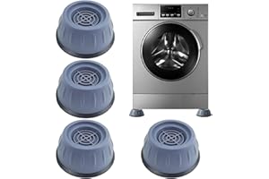 AHLMA 4 Stück Antivibrationsmatte Waschmaschine Matte Waschmaschinenzubehör Geeignet für Haushaltsgeräte wie Waschmaschinen und Kühlschränke Oder Möbel wie Schränke und Stuhlbeine(Klein)