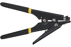 GAROSA Pistolet à serre-câble en nylon portable Tension réglable Attache à glissière en plastique Outil de fixation et de coupe Attache de câble Outil de coupe de tension Pistolet à cravate à glissière