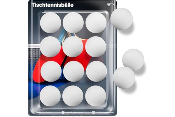 TK Gruppe Timo Klingler Balles de ping-Pong - Blanches - 40 mm - pour l'entraînement et la compétition - Tennis de Table pour l'intérieur et l'extérieur