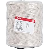 Rayher 4200302 jutegarn, 3 fack, 3,5 mm ø, spole 280 m, färg vit/elfenben, jutegarn, bindande snöre, dekorativt snöre, jutesn