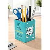 AccuPrints motivational Pen Stand holder Size: 4 x 2.75 inch | Desk Organizer PEn Pencil Holder for Office and Home Decor