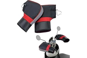 XINCHIA Motorcycle Handlebar Muffs Bike Gloves Windproof Winter Cycling Gloves Thicken Fleece Thermal Scooter Motorbike Handle Hand Warmer Outdoor Waterproof Motorbike Handlebar Mittens with Reflective Strip