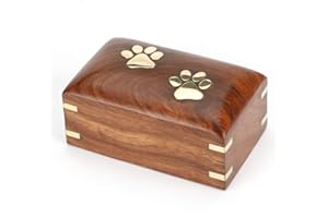 Urns UK Urne funéraire en bois pour animaux de compagnie, Elstree 12,7 cm, taille S