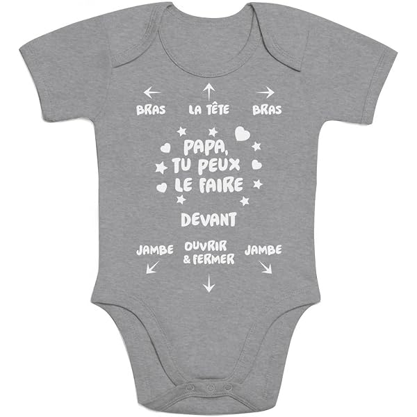 Body Bébé Shirtgeil 'Papa, Tu Peux Le Faire' - Cadeau Drôle Pour Nouveau Papa - 100% Coton