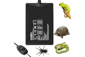 XEERUN Reptil Heizmatten mit Thermostat, Heizmatte Terrarium Reptilienheizmatte, Warmheizkissen Für Schildkröte, Schildkröte, Schlangen, Eidechse, Gecko, Wärmematte Reptil (23W:20x30CM)