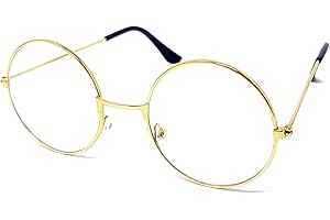 WS UK Metal Frame Wizard Glasses with Clear Lens